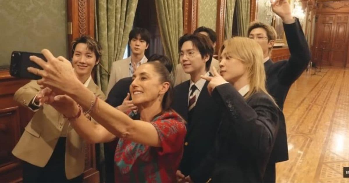 La banda BTS mostró su afecto por México compartiendo instantáneas de su reciente visita a Palacio Nacional.