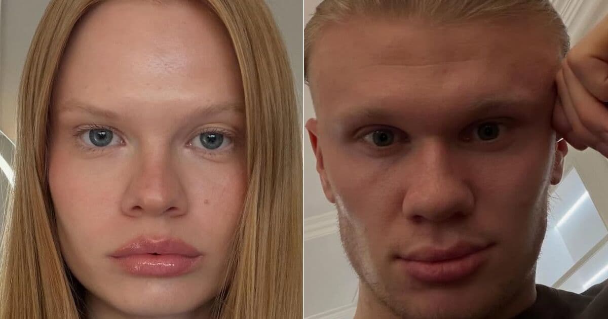 La modelo rusa Anastasia Kostromitina sorprende por su parecido con Erling Haaland y su hermana.