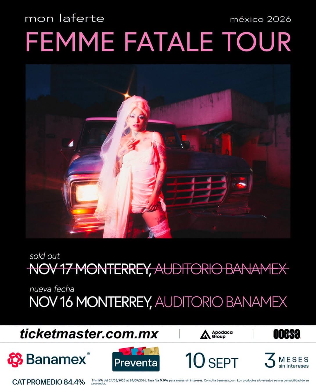 Concierto Mon Laferte en Monterrey