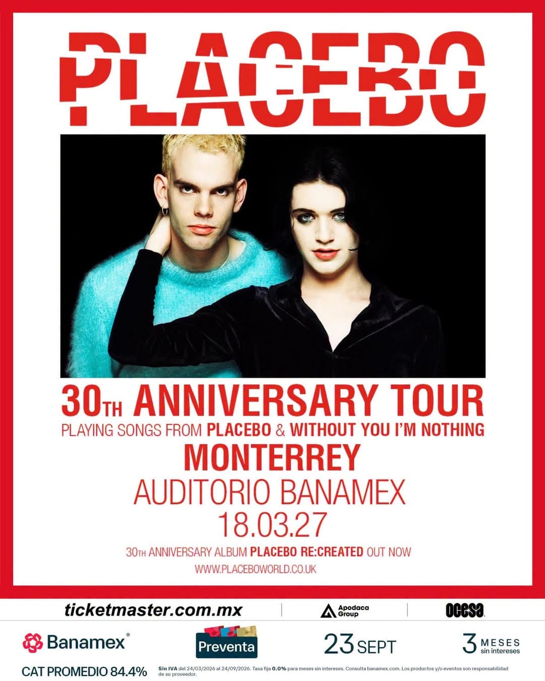 Concierto Placebo en Monterrey