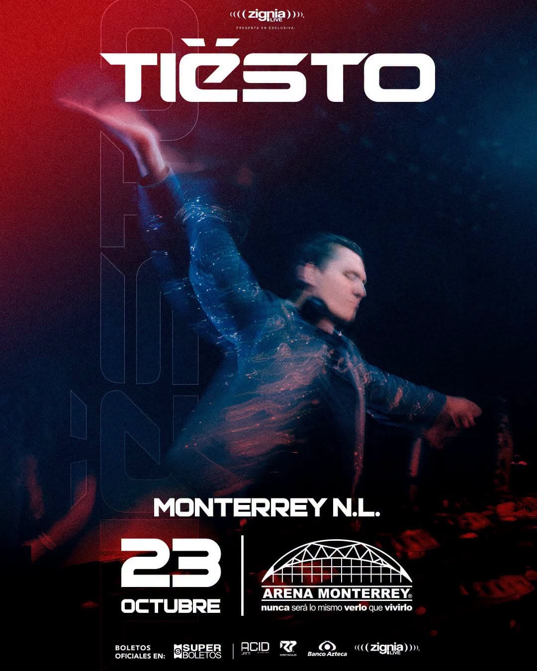 Concierto Tiësto en Monterrey