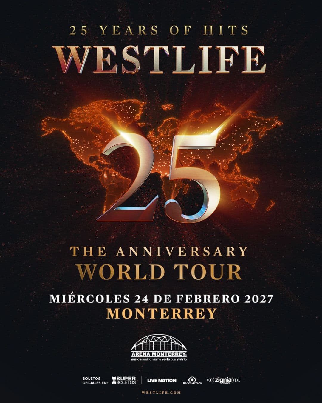 Westlife 25 Years Arena Monterrey 2027
