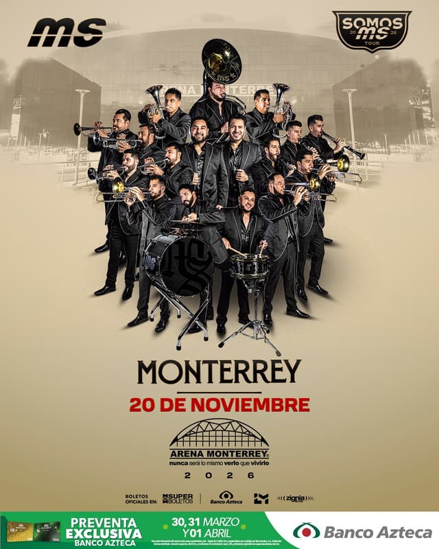 Css Banda Banda MS en Arena Monterrey 2026 | Boletos, Sede, Fecha y más
