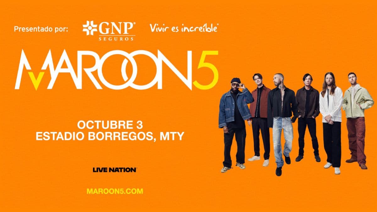 poster maroon 5 estadio borregos monterrey 2026