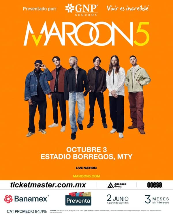 Concierto Maroon 5 en Monterrey
