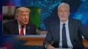 Jon Stewart critica a Donald Trump después de su inesperada salida en entrevista de Meet the Press.