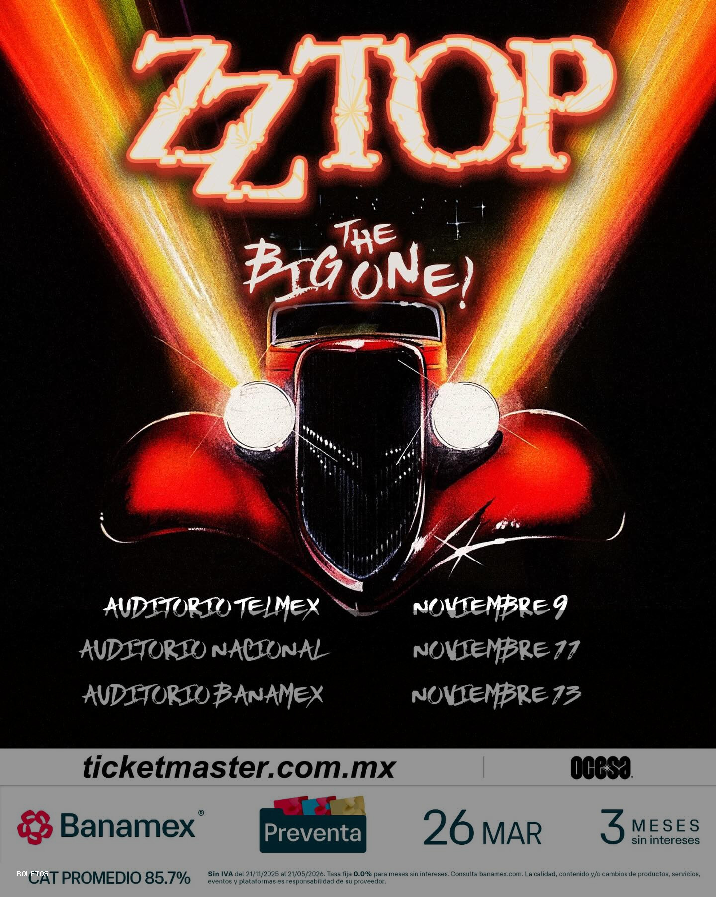 El legendario blues rock de ZZ Top hará vibrar el Auditorio Banamex