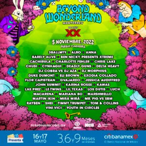 Conciertos en Monterrey Beyond Wonderland 2022