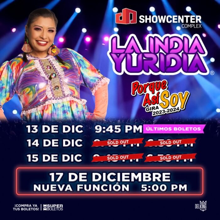 La India Yuridia dará varios shows en Monterrey